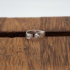 Size 10.5 925 Sterling Silver Mother Child Saying Open Worn Ring